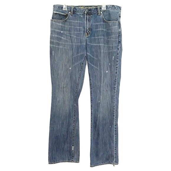 Gap Premium Low Rise Straight Leg Jeans 36 x 34 Denim Work Wear Grunge - Picture 3 of 7